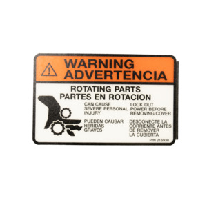 STICKER - ROTATING PARTS