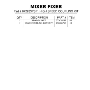 HIGH SPEED COUPLING KIT