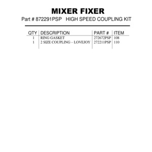 HIGH SPEED COUPLING KIT