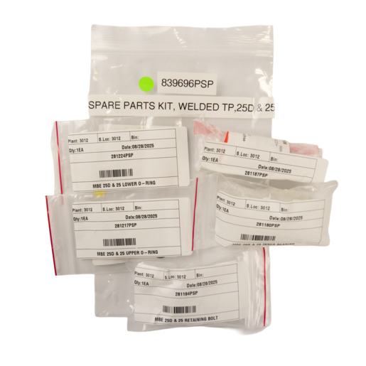 SPARE PARTS KIT, WELDED TP, 25D & 25