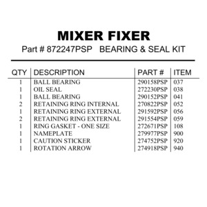BEARING & SEAL KIT