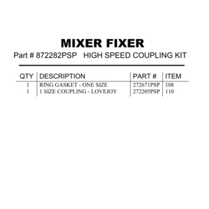 HIGH SPEED COUPLING KIT