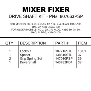 DRIVE SHAFT KIT XJ 2 SIZE