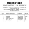 DRIVE SHAFT KIT XJ 2 SIZE