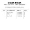 DRIVE SHAFT KIT XDQ 1 SIZE