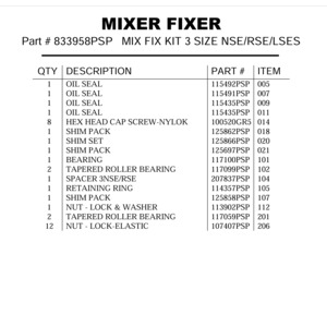 MIX FIX KIT 3 SIZE NSE/RSE/LSES