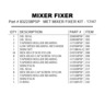 MET MIXER FIXER KIT - 17/47