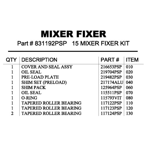 15 MIXER FIXER KIT
