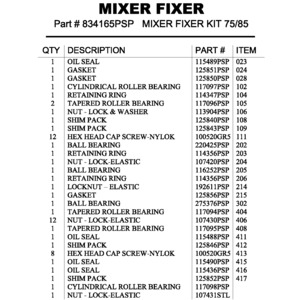 MIXER FIXER KIT 75/85