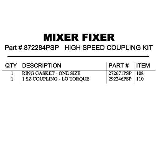 HIGH SPEED COUPLING KIT